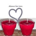 Dinner Candle Duo, Red Uns..