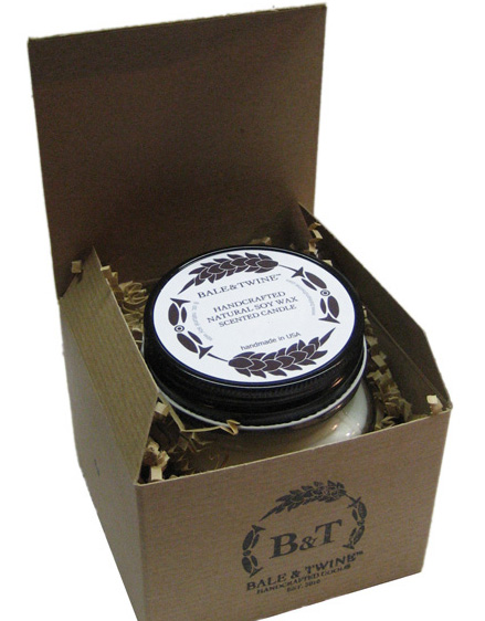 Blueberry Cobbler Soy Candle, Gift wrapped in box with ribbon, handcrafted soy candle